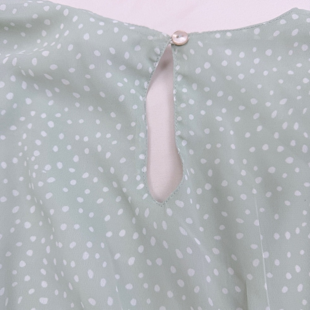 Japna Light Green Long Sleeve Dress - Picture 13 of 14